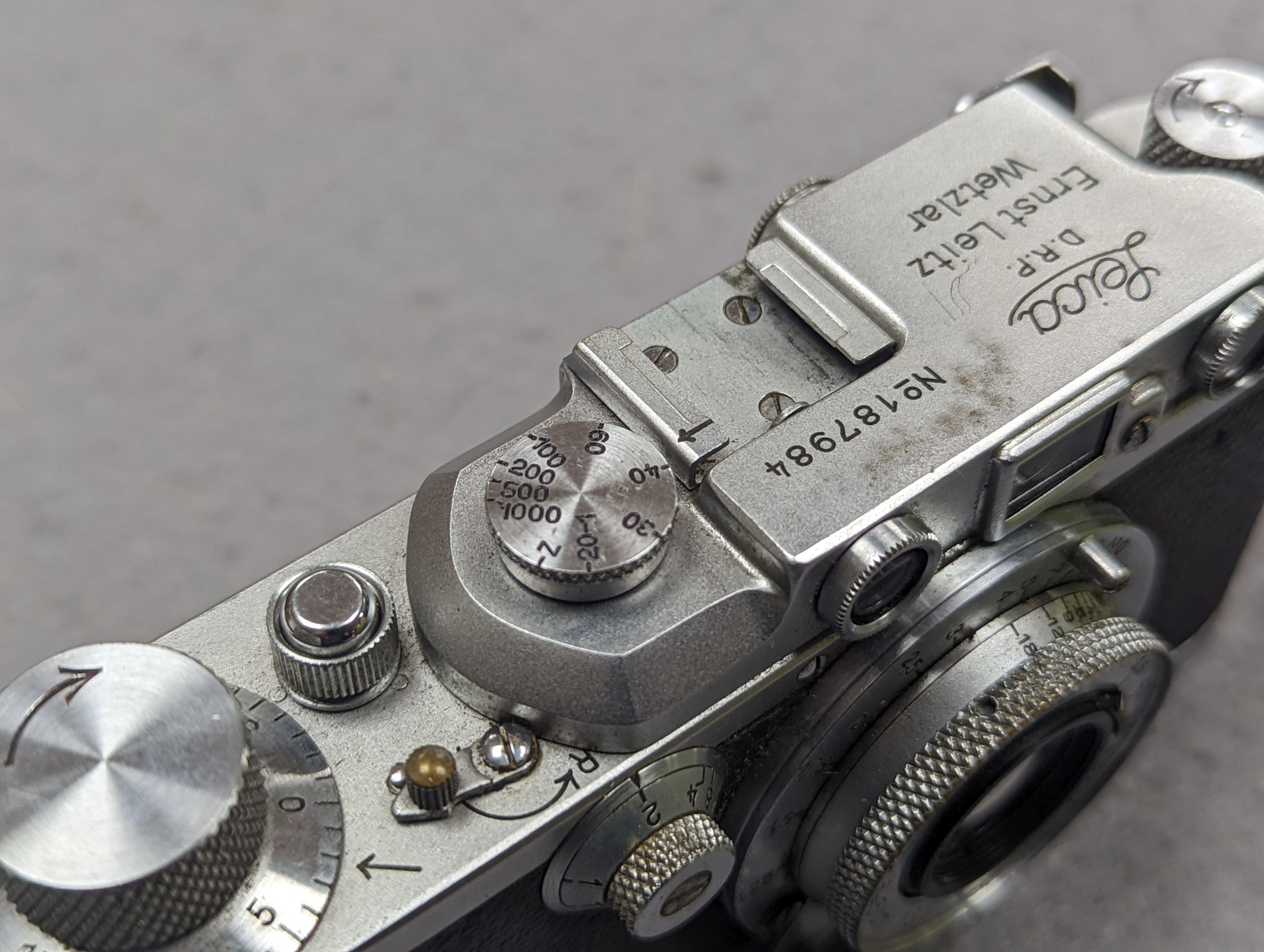 A 1936 Leica iiia camera, serial number 187984, with related effects to include lenses, filters etc